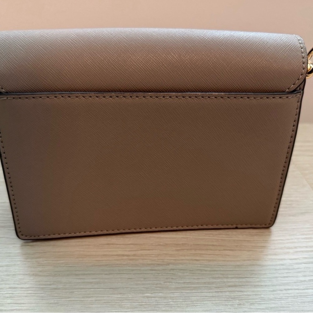 Tory Burch Gray Robinson Leather Mini Chain Bag - Picture 11 of 14
